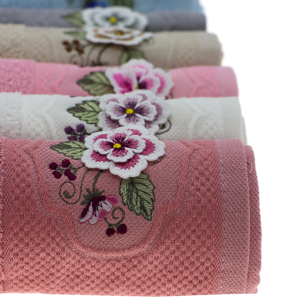 Yoncagül 30x50 cm 3 D Bukle Nakışlı Mutfak Havlusu