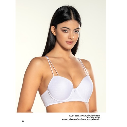 Billiza 2230 Bayan Desteksiz Yarım Kulak İp Askılı Sütyen 80-95 - Kiremit - 80-85-90-95