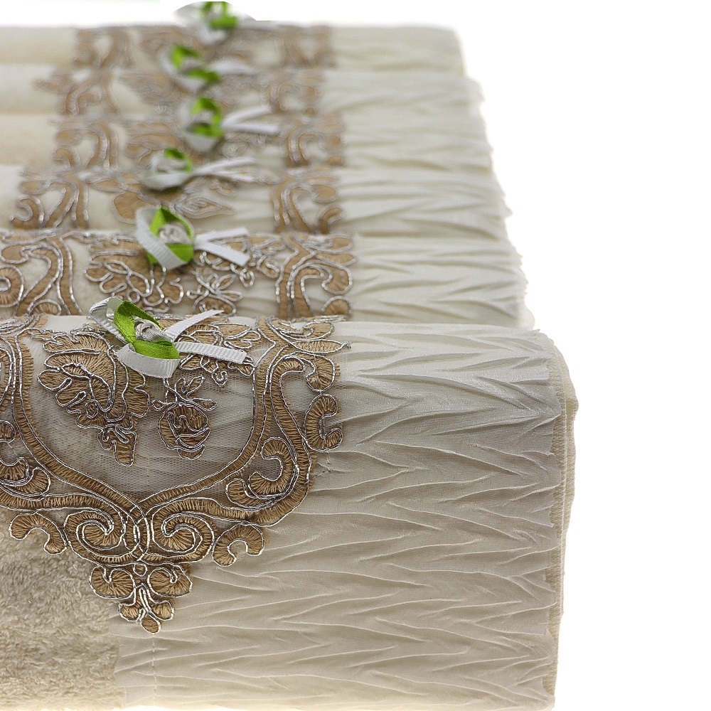 İfh Bukle Kadife Pliseli El Yüz Havlusu 50x90 cm