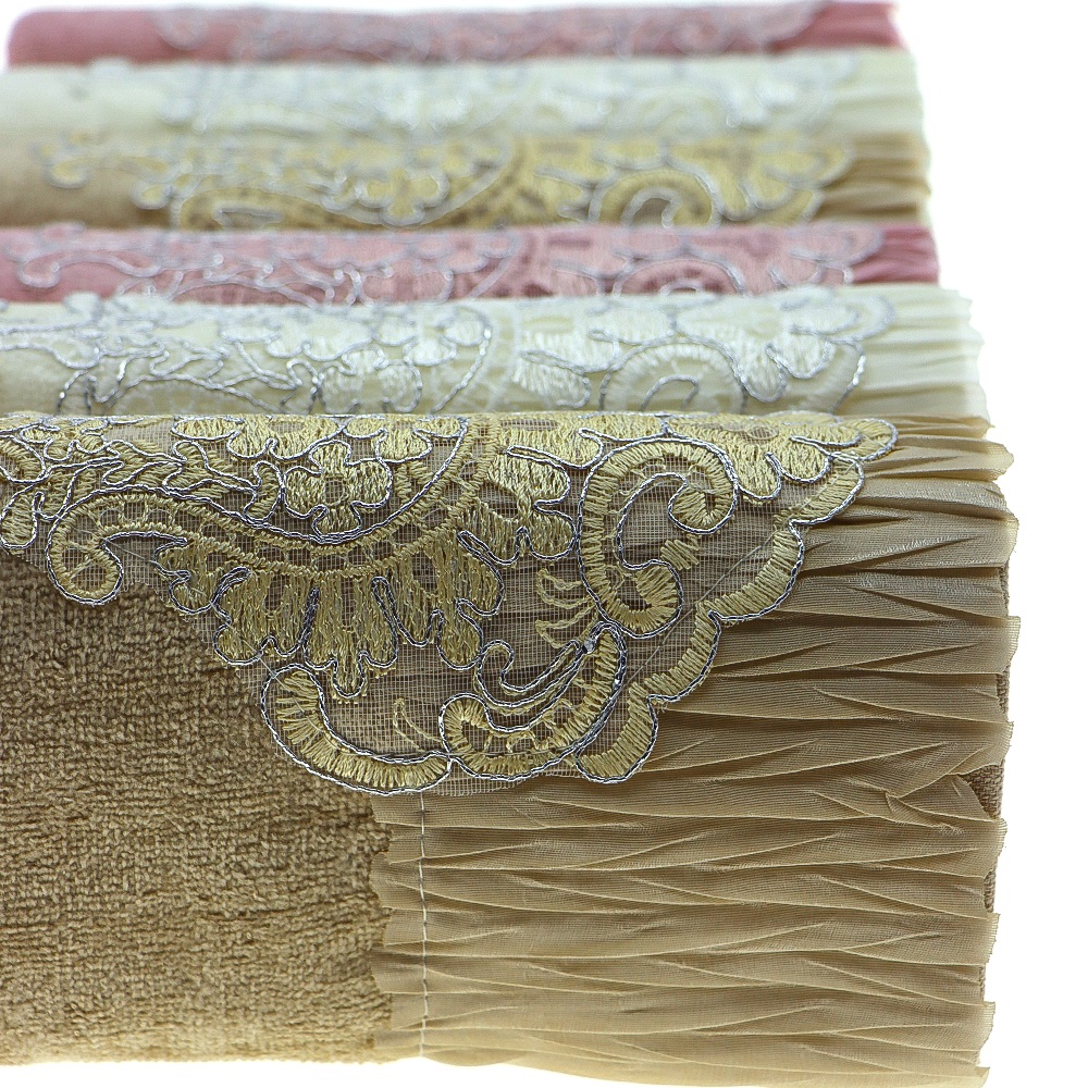 İfh Bukle Kadife Pliseli El Yüz Havlusu 50x90 cm