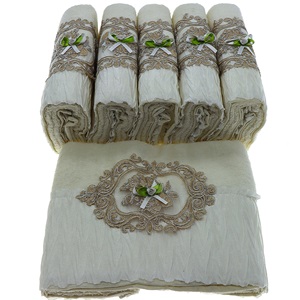 İfh Bukle Kadife Pliseli El Yüz Havlusu 50x90 cm