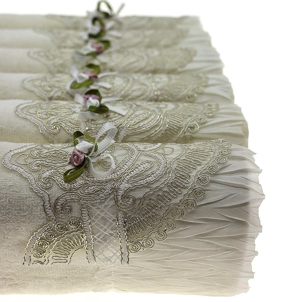 İfh Bukle Kadife Pliseli El Yüz Havlusu 50x90 cm