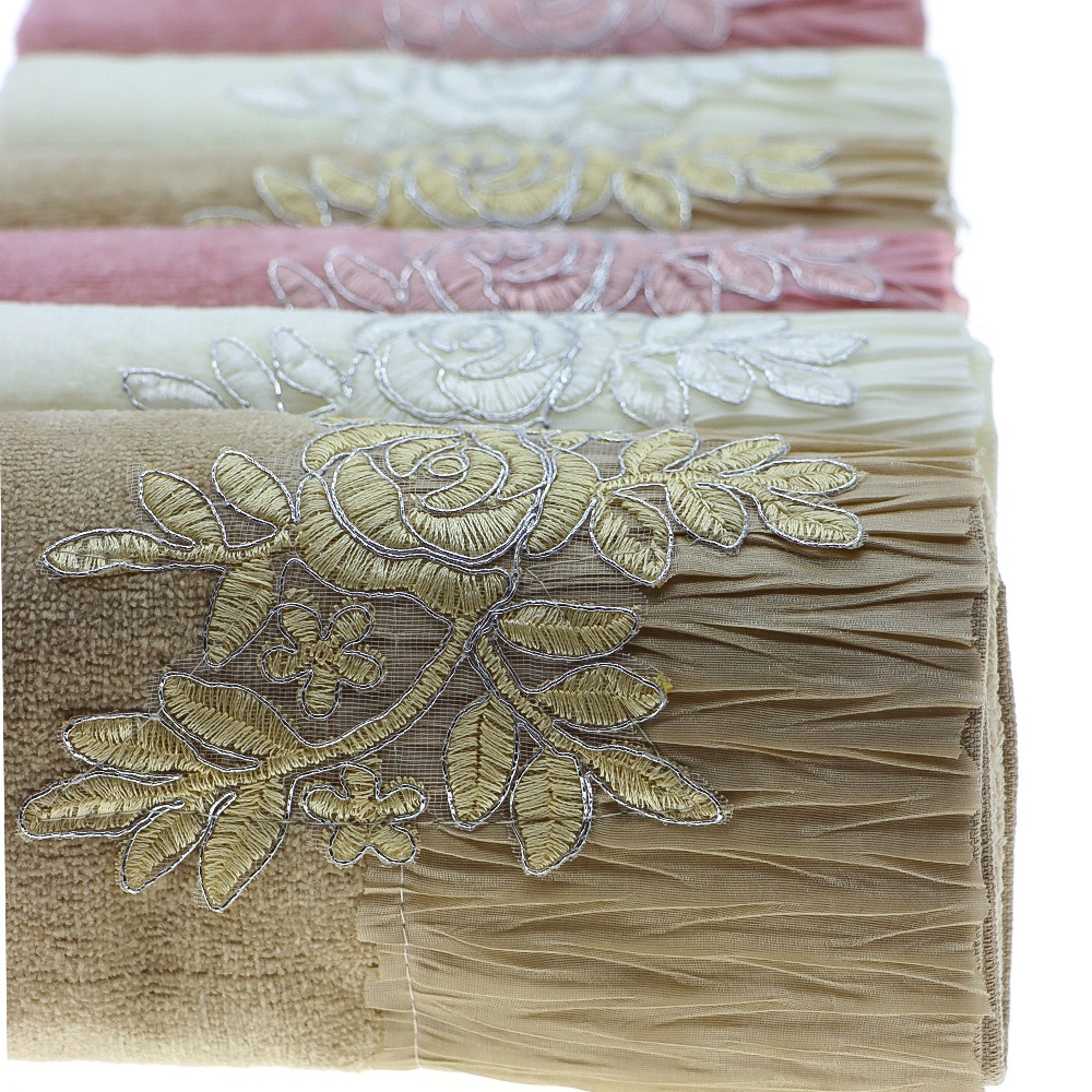 İfh Bukle Kadife Pliseli El Yüz Havlusu 50x90 cm