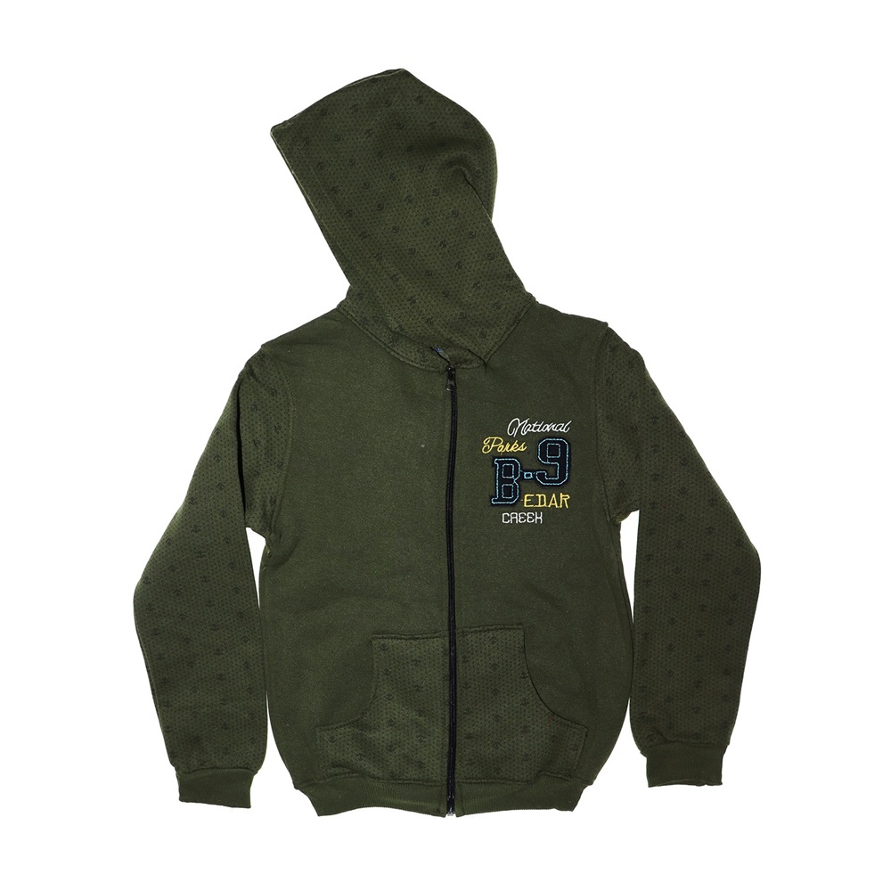 3025-Üçİplik Fermuarlı Kapşonlu Hırka*8-12 Yaş