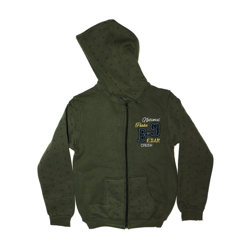 3025-Üçİplik Fermuarlı Kapşonlu Hırka*8-12 Yaş