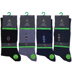 Adg 0018 Erkek Bambu Dikişsiz Likralı Soket Çorap