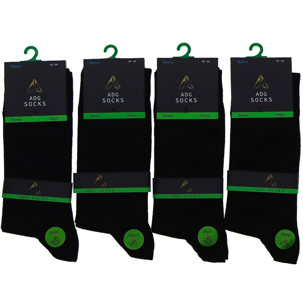 Adg 0018 Erkek Bambu Dikişsiz Likralı Soket Çorap