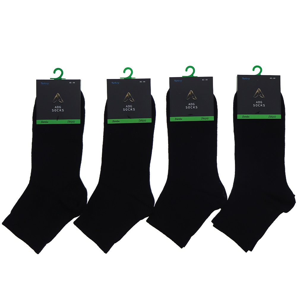 Adg 0017 Erkek Bambu Dikişsiz Likralı Yarım Konç Patik Çorap