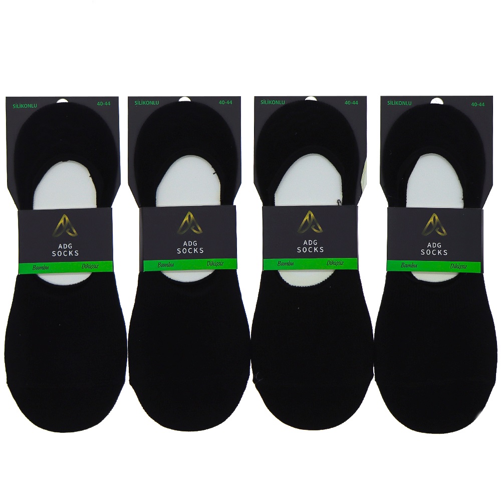 Adg 0014 Erkek Bambu Dikişsiz Likralı Babet Çorap