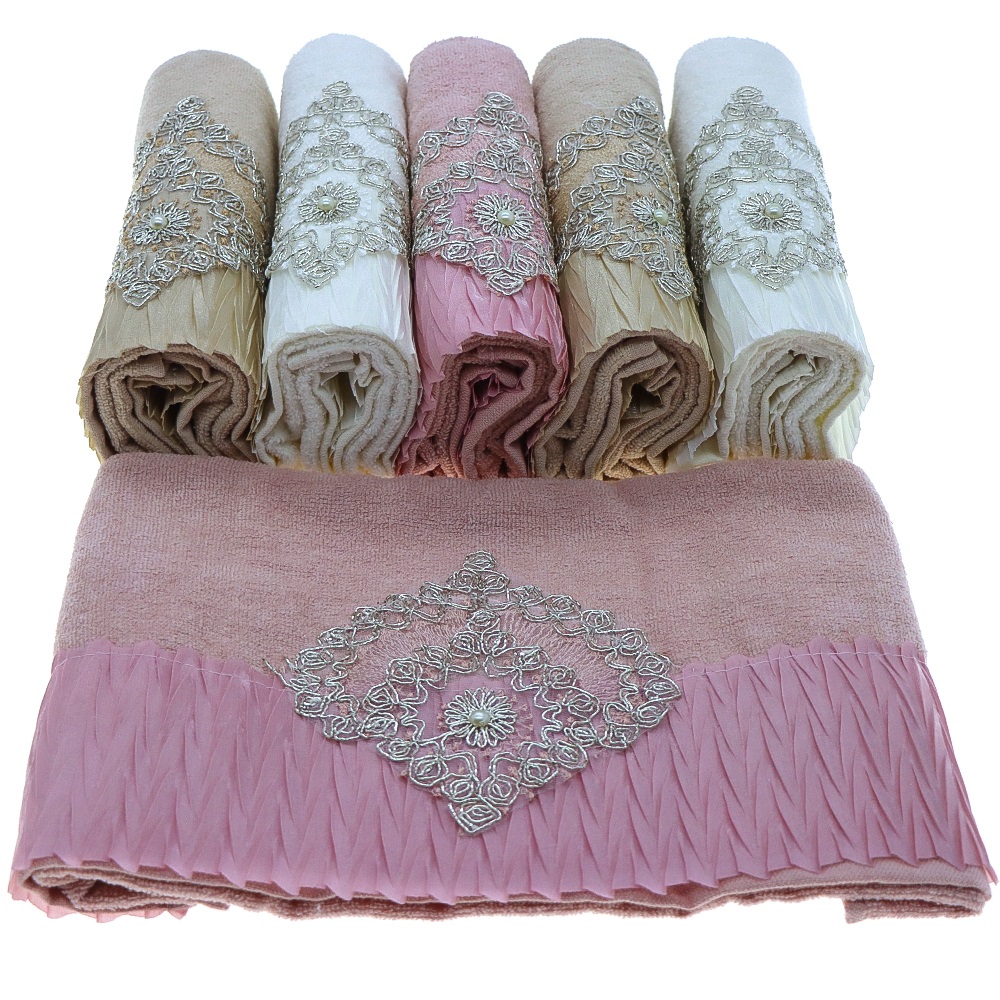 Felisya Kadife Pliseli El Ve Yüz Havlu 50x90cm