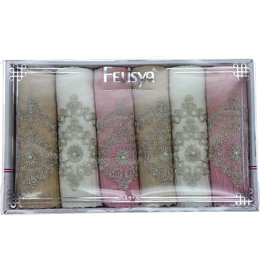 Felisya Kadife Pliseli El Ve Yüz Havlu 50x90cm