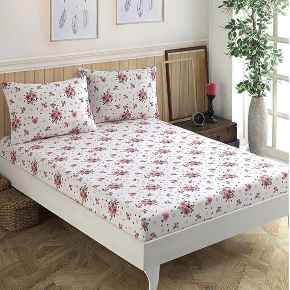 Almira Lastikli Desenli Tek Kişilik Çarşaf Takımı 100x200cm