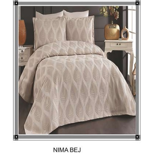 Brillant 43127 Nima Model 6 Parça Simli Çift Kişilik Pike Takımı - Lacivert