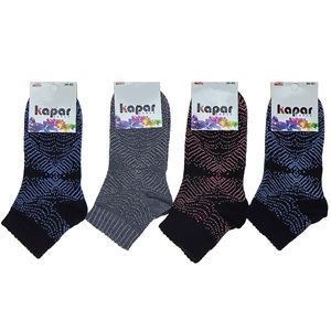 Kapar 5889 Bayan Mevsimlik Desenli Uzun Konç Patik Çorap - Karışık Renk - ASORTİ