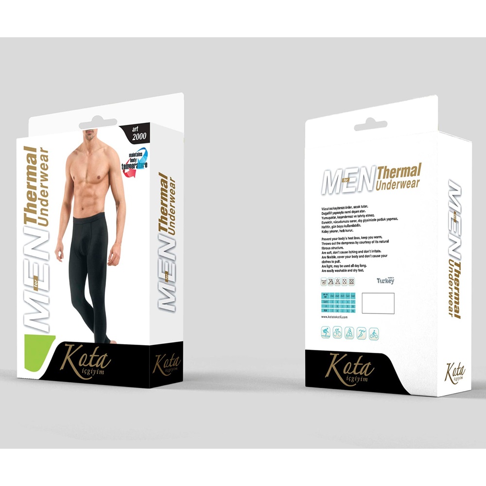 Kota 2000 Erkek Battal Termal İçlik Tayt - Gri - BATTAL
