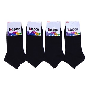 Kapar 0011 Bayan Likralı Penye Patik Çorap - Karışık Renk Desenli