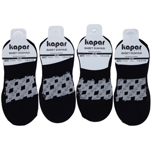 Kapar 0180 Bayan Tül İran Babet Çorap - Siyah - PAKET İÇİ TEK RENK