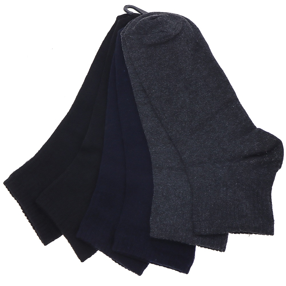 Beybox Erkek Likralı Uzun Konç Kuşaklı 3Lü Patik Çorap (24 Lü) - Karışık Renk