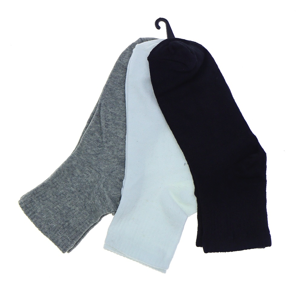 Beybox Erkek Likralı Uzun Konç Kuşaklı 3Lü Patik Çorap (24 Lü) - Karışık Renk