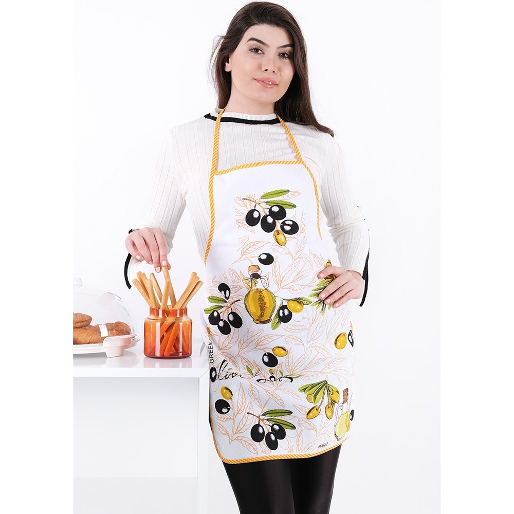 Gülcü Pamuk Pvc Mutfak Önlüğü- Karışık Renk - ASORTİ