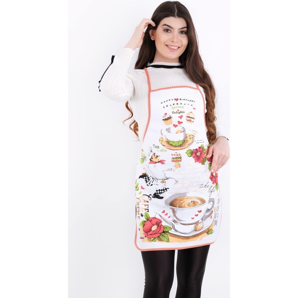 Gülcü Pamuk Pvc Mutfak Önlüğü- Karışık Renk - ASORTİ