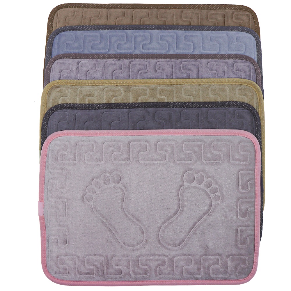 Mercan Ayak İzi Desenli Paspas 40x60 CM (10 Lu)