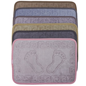 Mercan Ayak İzi Desenli Paspas 40x60 CM (10 Lu)