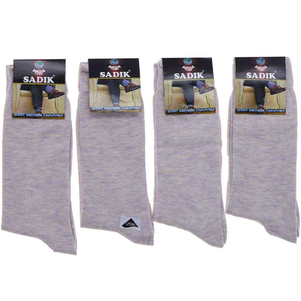 Sadık 3725 Erkek Likralı Mevsimlik Soket Çorap - Antrasit