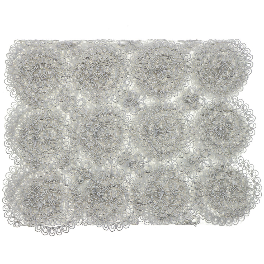 Mercan Estelika Tül Nakışlı Tekli Runner Örtü