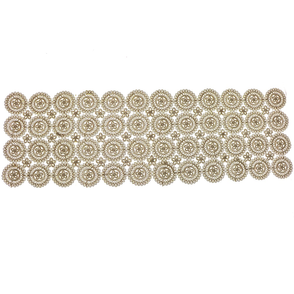 Mercan Estelika Tül Nakışlı Tekli Runner Örtü