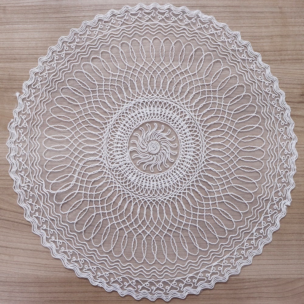 Mercan Estelika Tül Nakışlı 6 Lı Supla Örtü