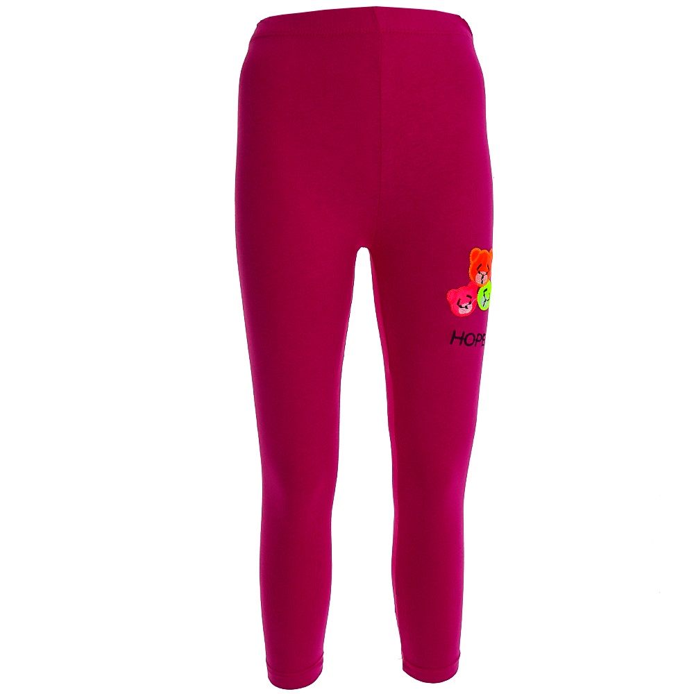 Boniboom 10012 Kız Çocuk Ayı Nakışlı Penye Tayt 3-10 Yaş