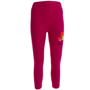 Boniboom 10012 Kız Çocuk Ayı Nakışlı Penye Tayt 3-10 Yaş