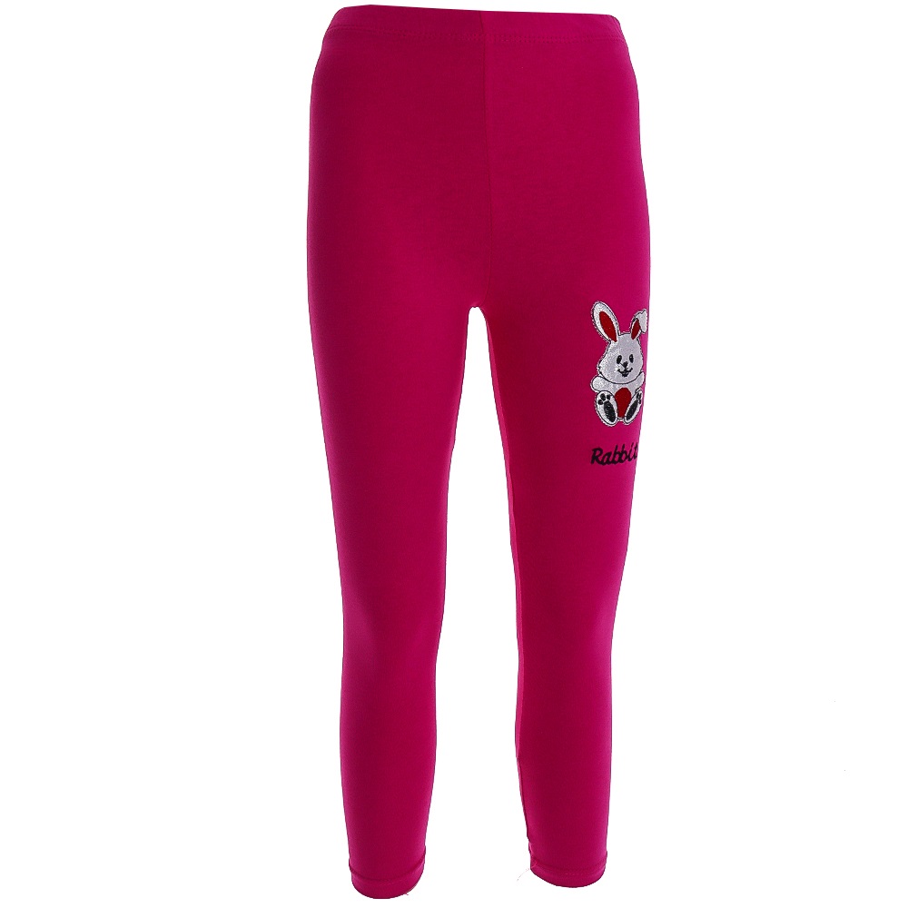 Boniboom 10012 Kız Çocuk Tavşan Nakışlı Penye Tayt 3-10 Yaş