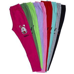 Boniboom 10012 Kız Çocuk Tavşan Nakışlı Penye Tayt 3-10 Yaş