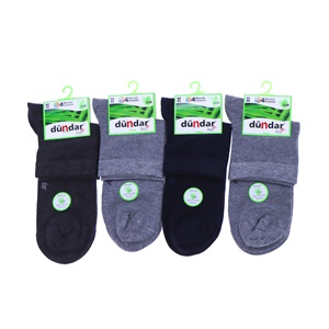 Dündar 4131 Erkek Plus Bambu Likralı Dikişsiz Uzun Konç Çorap - Siyah