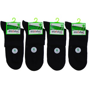 Dündar 4131 Erkek Plus Bambu Likralı Dikişsiz Uzun Konç Çorap - Siyah