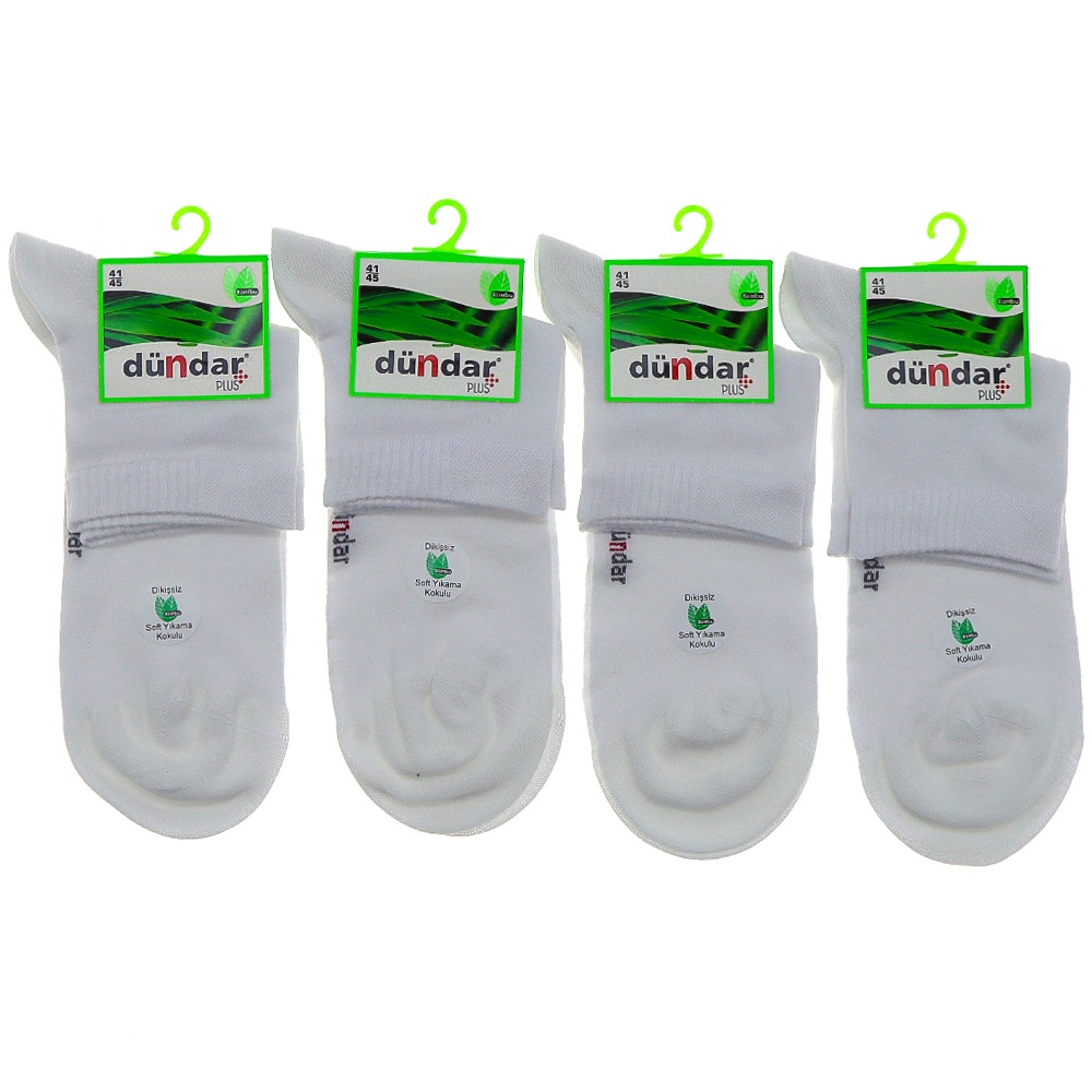 Dündar 4131 Erkek Plus Bambu Likralı Dikişsiz Uzun Konç Çorap - Siyah