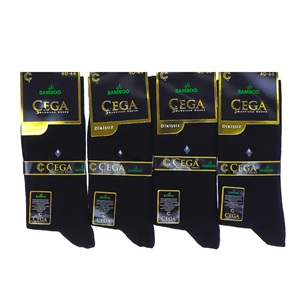 Çega 2043 Erkek Bambu Dikişsiz Likralı Desenli Mevsimlik Soket Çorap - Karışık Renk