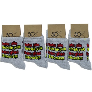 Sox Bayan Desenli Likralı Kolej Çorap - Beyaz