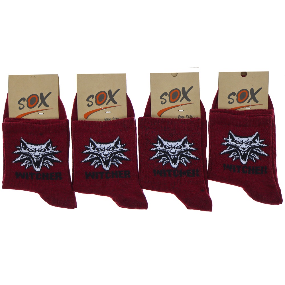 Sox Bayan Desenli Likralı Kolej Çorap - Beyaz