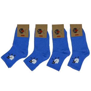 Sox Bayan Desenli Likralı Kolej Çorap - Beyaz