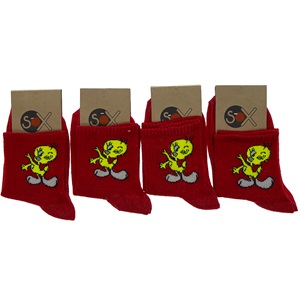 Sox Bayan Desenli Likralı Kolej Çorap - Beyaz