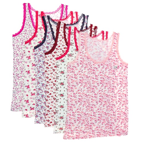 Seramony 2450 Bayan Dantelli Geniş Askı Atlet - Karışık Renk - L