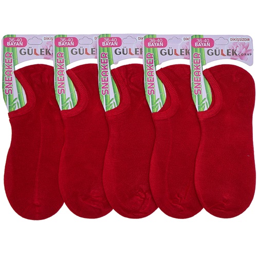 Gülek Bayan Bambu Dikişsiz Sneaker Çorap - Fuşya