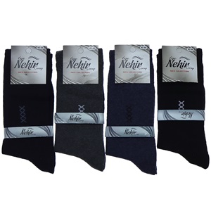 Nehir Erkek Mevsimlik Likralı Desenli Soket Çorap