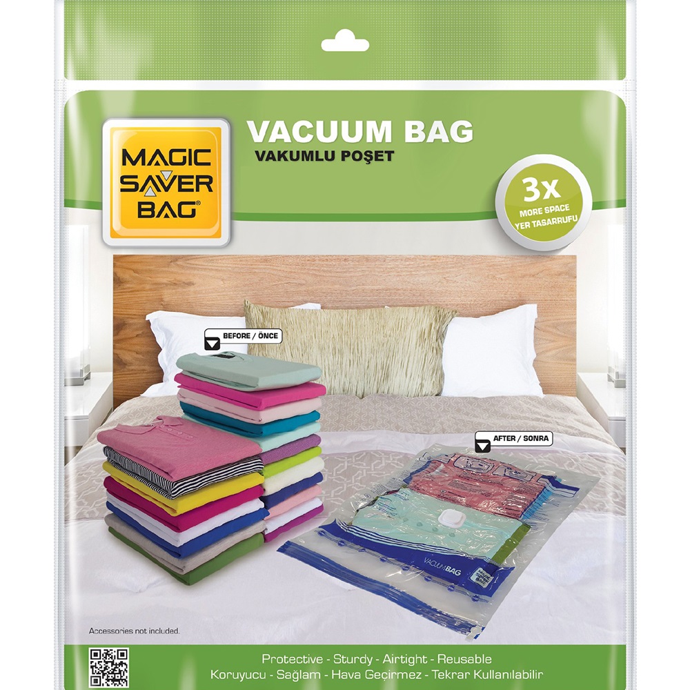Magic Vakumlu Poşet 3 lü Set 55x90 80X100 cm