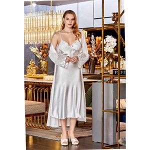 Jeremi S305 Bayan Saten Brodeli 6 Lı Gecelik Set Takım