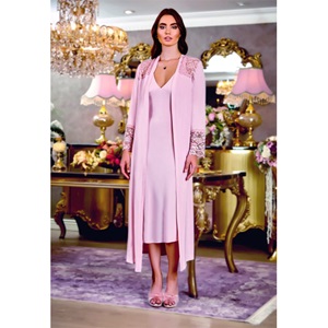 Jeremi K-110 Koton Brodeli Gecelik 6 Lı Set Takım