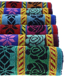 Ekli Hafif Kilim Desenli Renkli El Yüz Havlusu 50x90